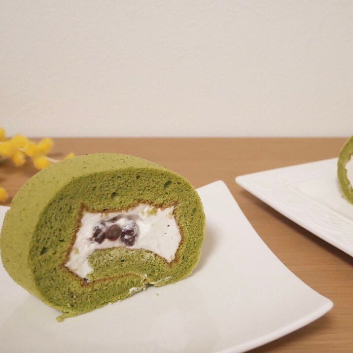 【簡単!もっちり】抹茶ロールケーキ